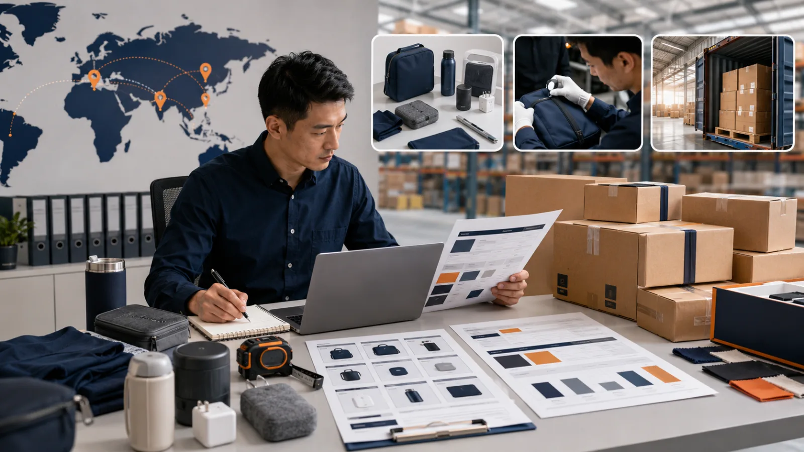 China sourcing agent workflow for product search QC and shipping