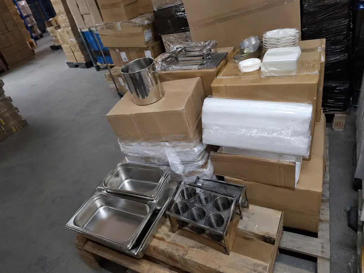 Restaurant kitchenware staged for China procurement review