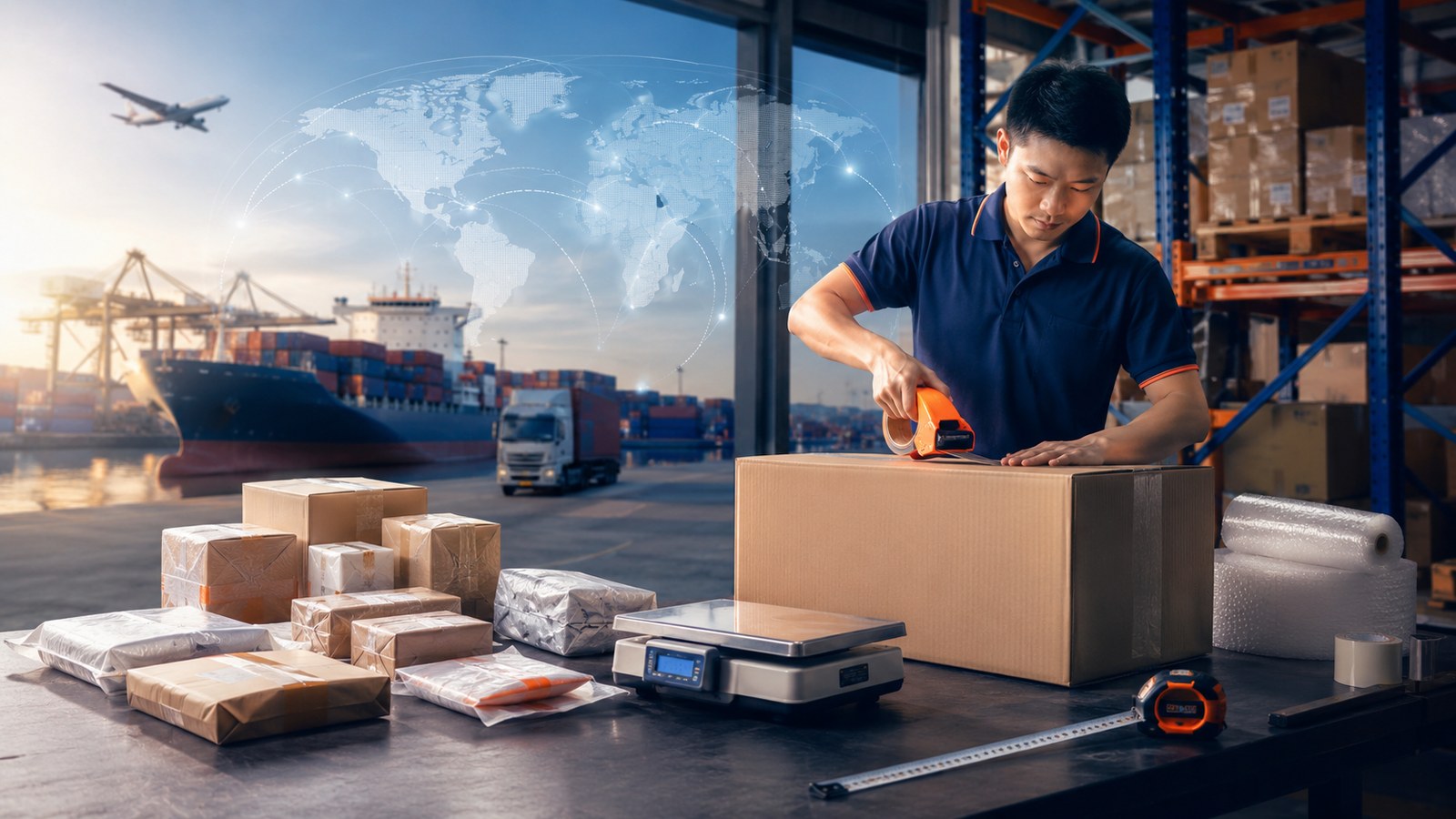 1688 shipping agent for warehouse receiving, consolidation, and freight visual